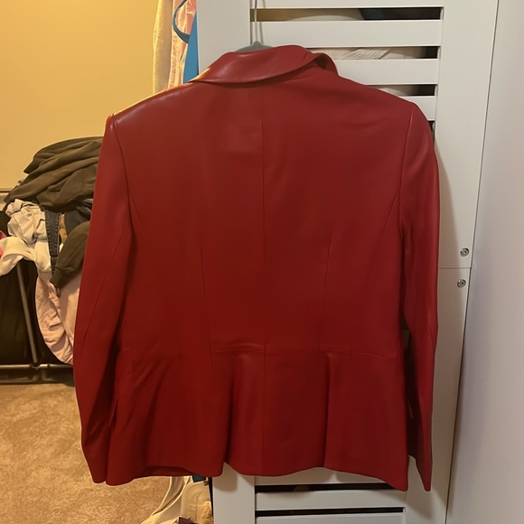 red leather blazer - Picture 3 of 3